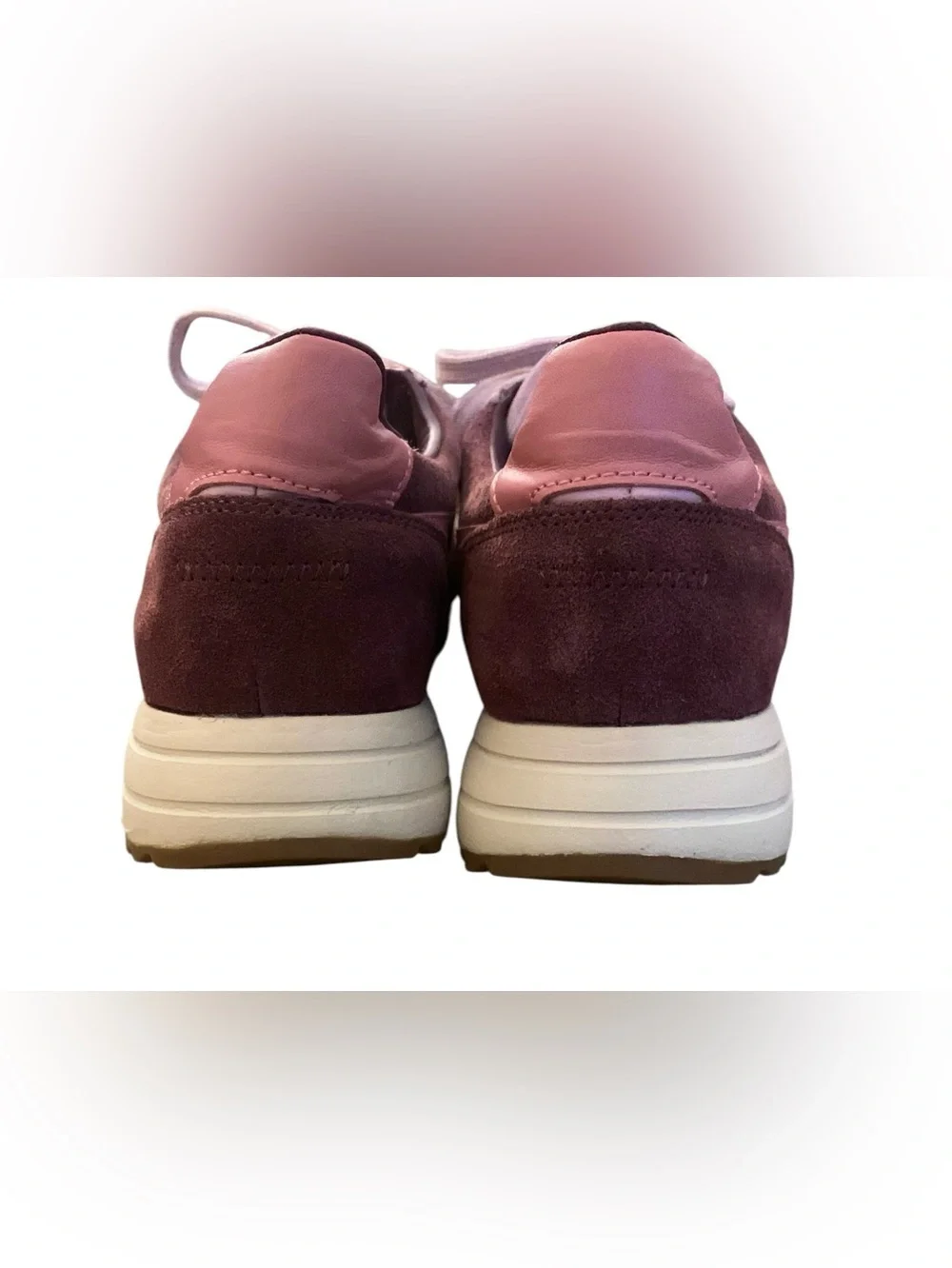Gola Chicago Sneakers Women’s US 10 Pink Burgundy Retro Suede Nylon Trainers Y2K
